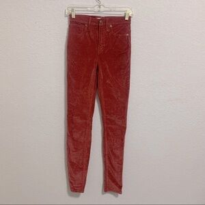 Madewell 10” High Rise Skinny Jeans-Stretchy Velvet Edition